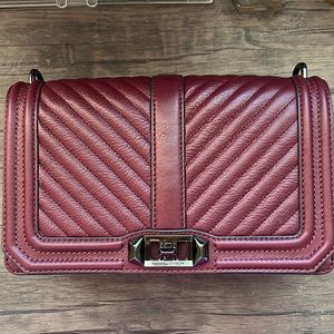 Rebecca minkoff chevron quilted love crossbody